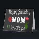Wonderful Mom Birthday with cute Flower Design Karte<br><div class="desc">Wonderful cute birthday with flower design for your lovely mom</div>