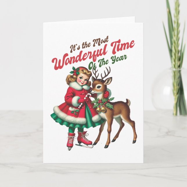Wonderful Time of Year - vintage christmas Karte (Vorderseite)