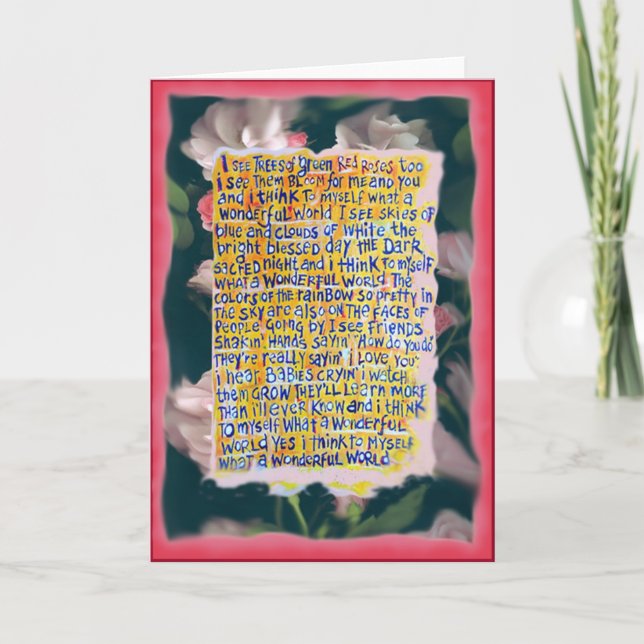 WONDERFUL WELT KARTE (Vorderseite)