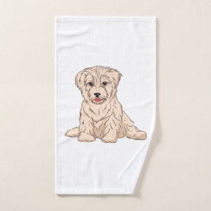 wonderfully cute havanese dog design handtuch