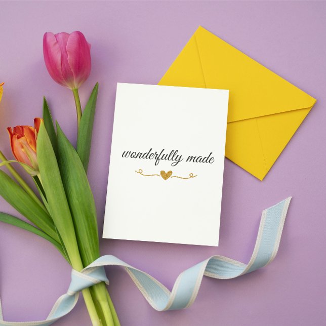 Wonderfully Made – Christian Valentine’s Day Card  Karte (Von Creator hochgeladen)