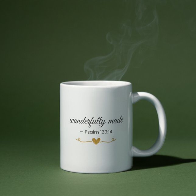 Wonderfully Made – Psalm 139:14 Mug (Créateur téléchargé)