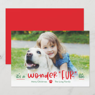 Wonderfur Life Animaux Carte photo de vacances