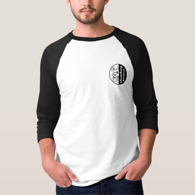 Wonderhussy Adventures Flüchtige Blick-a-Boo Logo  T-Shirt (Vorderseite)