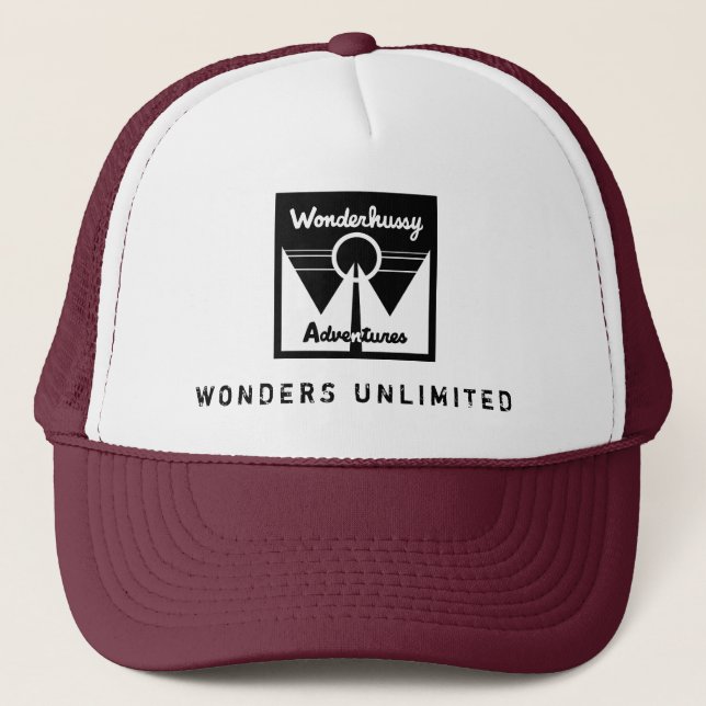 Wonderhussy Adventures 'Wonders Unlimited' Truckerkappe (Vorderseite)