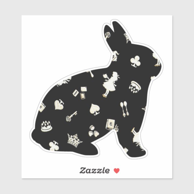 Wonderland 1 Sticker lapin (Feuille)