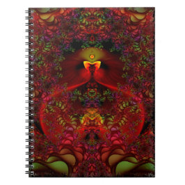 Wonderland Abstrakt Psychedelic Fraktal Notizblock