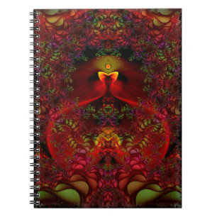 Wonderland Abstrakt Psychedelic Fraktal Notizblock
