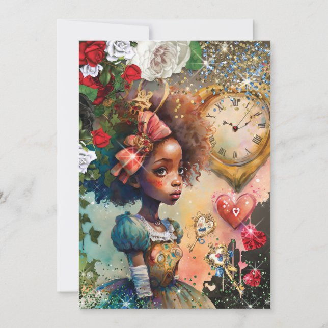 Wonderland Anniversaire Fête Invitation (Devant)