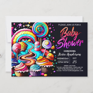 Wonderland Candyland Custom Baby Dusche Einladung