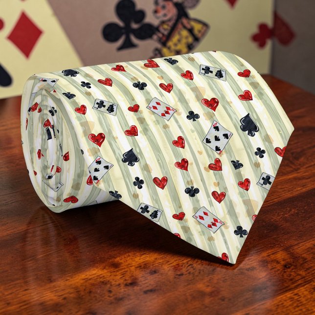 Wonderland Cards Pattern Necktie Tie Krawatte (Von Creator hochgeladen)