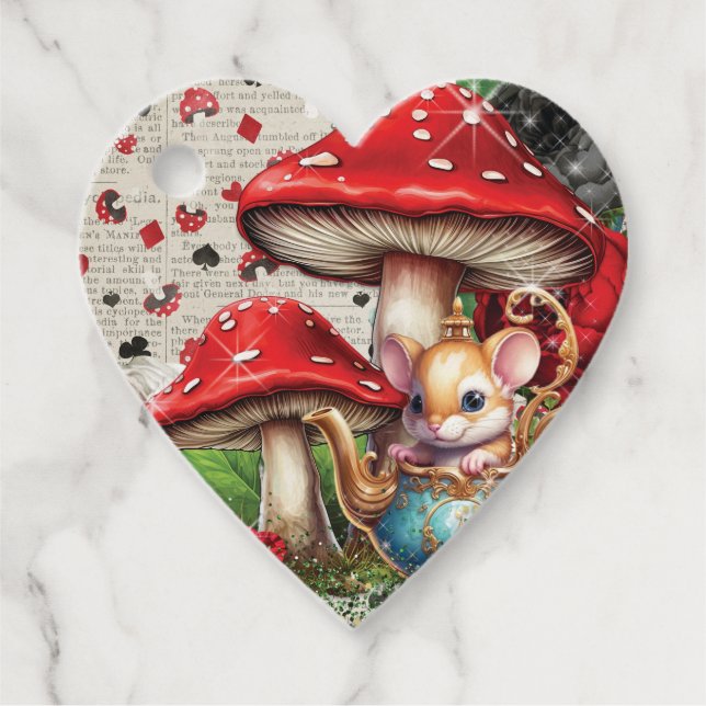 Wonderland Danke für das Geschenk Tag Geschenkanhänger (Vorderseite)