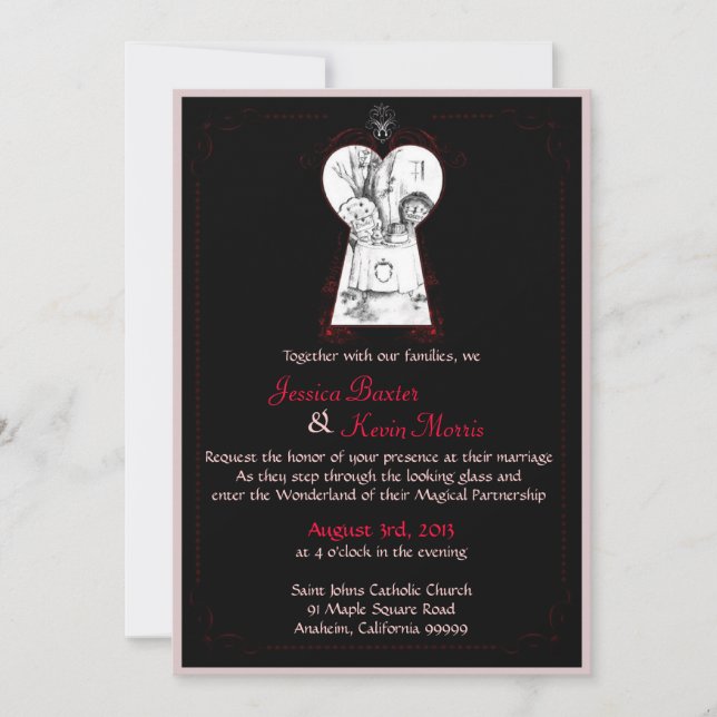 Wonderland-Einladung Einladung (Vorderseite)