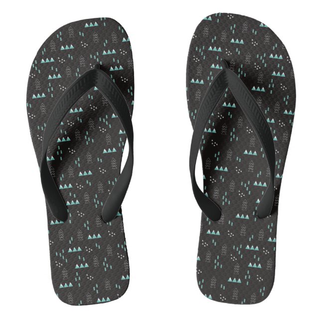 Wonderland Geometrisches Nachtmuster Flip Flops (Fußbett)