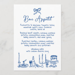 WONDERLAND Hand gezeichnetes Editierbares Hochzeit Menükarte