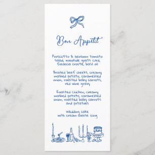 WONDERLAND Hand gezeichnetes Editierbares Hochzeit Menükarte