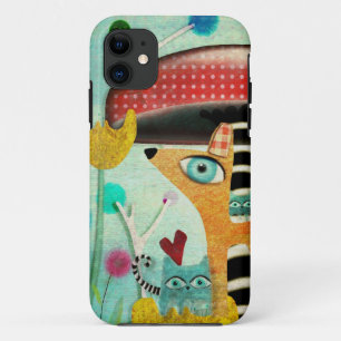 Wonderland Hund Katze Pilz Case