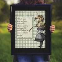 Wonderland Ich glaube an euch Einhorn-Zitat