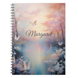 Wonderland Lake & Butterflies Personalized Notizblock