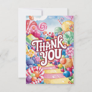 Wonderland Lollipop carte de remerciements