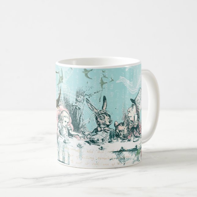 Wonderland Mad Tee Party Aqua Pink Tasse (VorderseiteRechts)