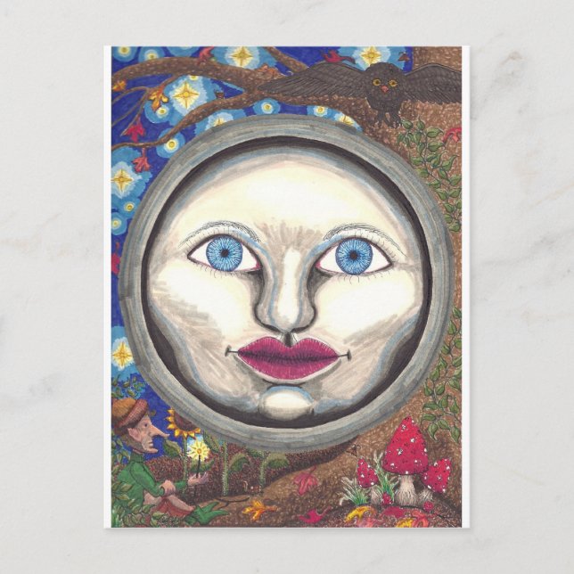 Wonderland Moon Postkarte (Vorderseite)
