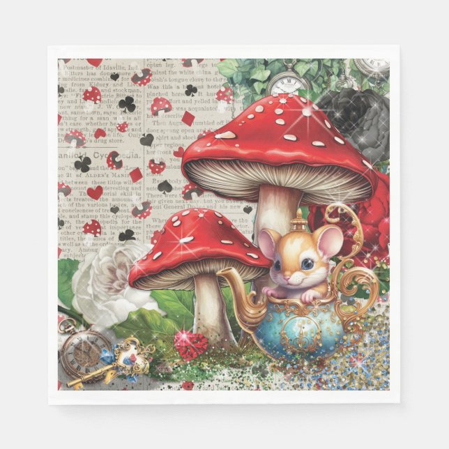 Wonderland Napkin Design Serviette (Vorderseite)