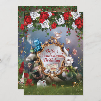 Wonderland-Party Einladung