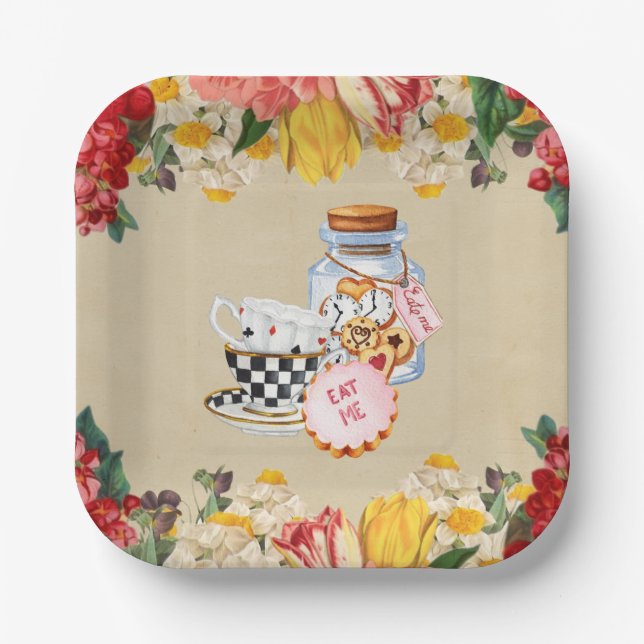 Wonderland Party Paper Teller (Vorderseite)