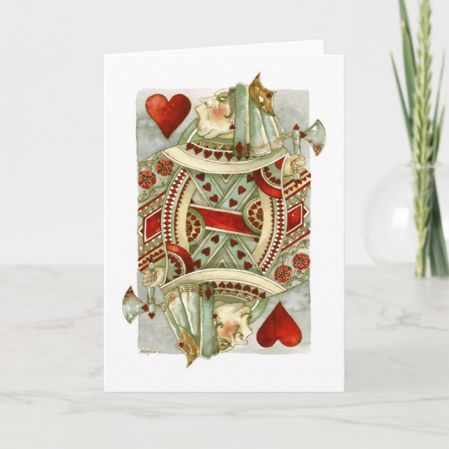 Wonderland Queen of Hearts Greeting Card Karte (Vorderseite)