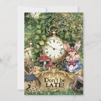 Wonderland Save the Date Card Einladung