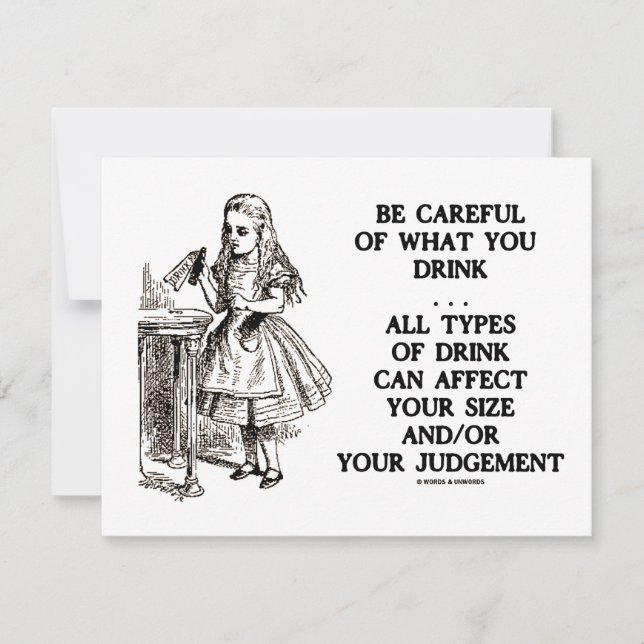 Wonderland Sei vorsichtig, was du trinkst (Alice) (Vorderseite)