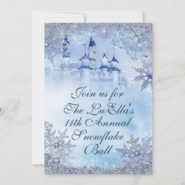 Wonderland Snowflake Ball Invitations