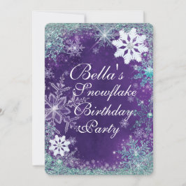 Wonderland Snowflake Party Invitations