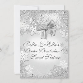 Wonderland Snowflake Party Invitations