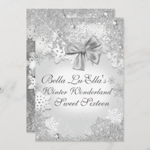 Wonderland Snowflake Party Invitations