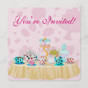 Wonderland Tea Party Bridal Dusche Einladung