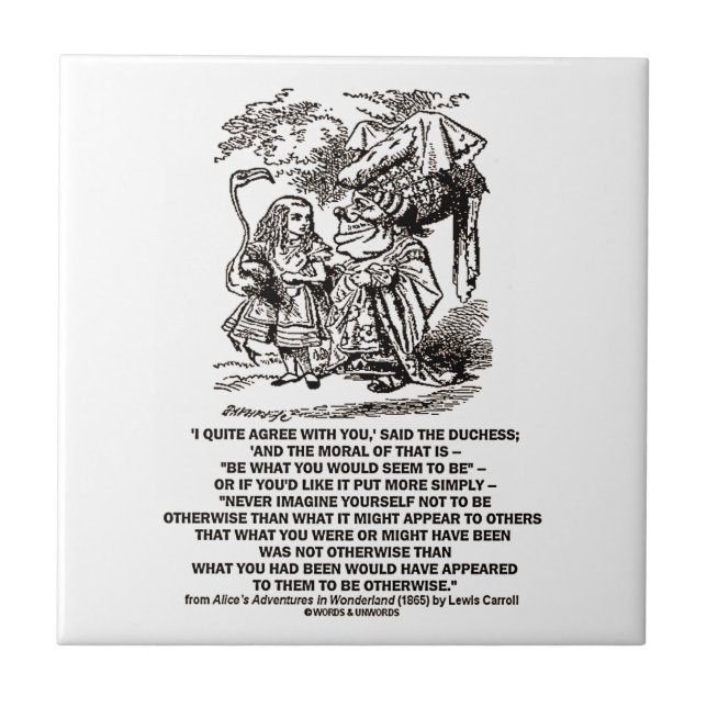 Wonderland wäre das, was man als Duchess sehen wür Fliese (Vorderseite)