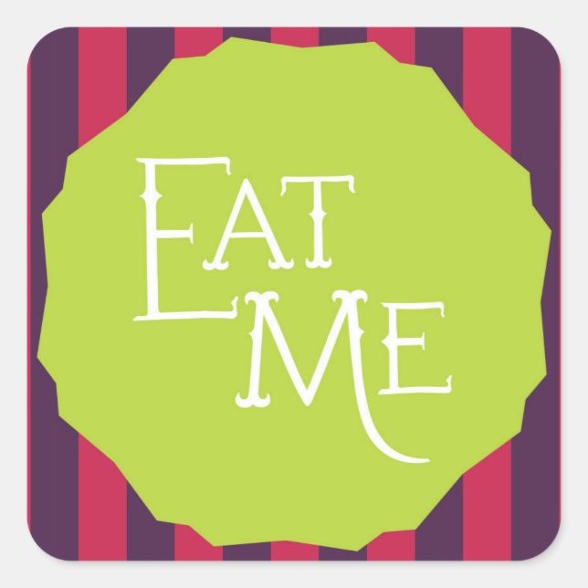 Wonderland Whimsical Mad Tee Party EAT ME Sticker (Vorderseite)