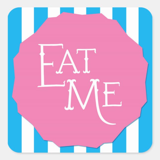 Wonderland Whimsical Mad Tee Party EAT ME Sticker (Vorderseite)