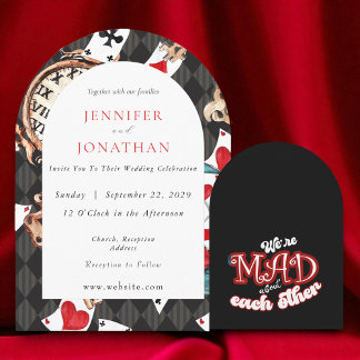Wonderland Whimsy Wedding Einladung