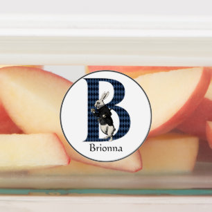 Wonderland White Rabbit Letter B Labels Etiketten