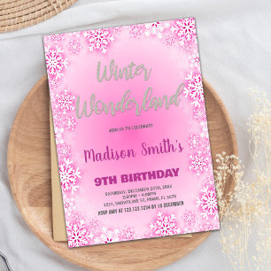 Wonderland Winter Invitations Anniversaire Neige r