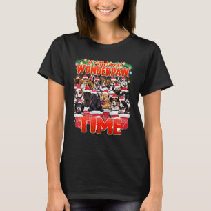 Wonderpaw Time Niedlich Cudly Hunde Weihnachten T-Shirt