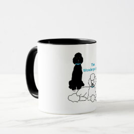 Wonderpoodles Tasse mit farbigem Griff