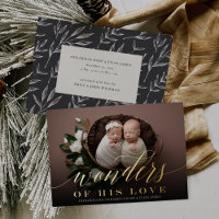 Wonders | Twins Holiday Foil Birth Ankündigung