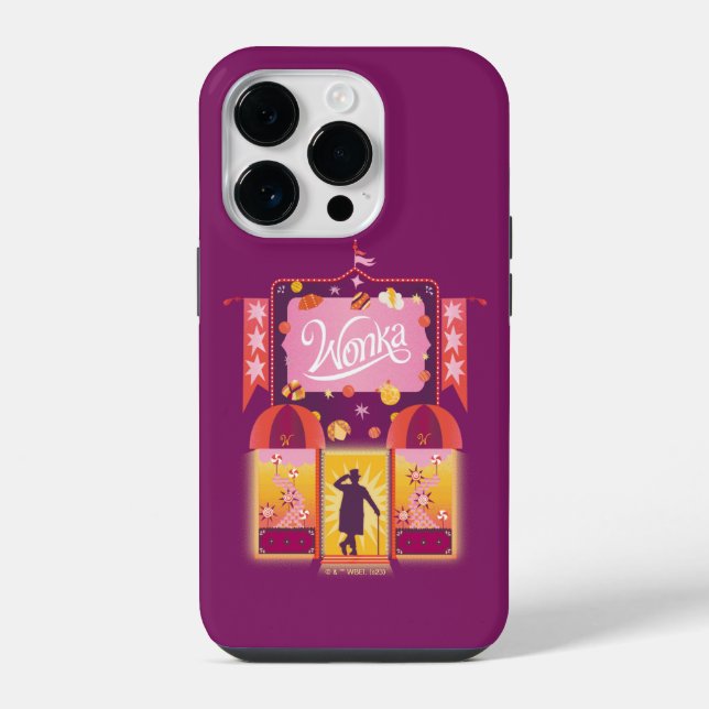 Wonka Candy Store Grafik iPhone 14 Pro Hülle (Rückseite)