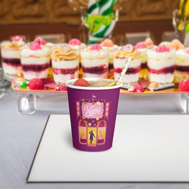 Wonka Candy Store Grafik Pappbecher (Cup on table)