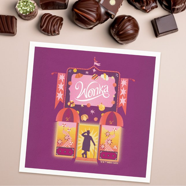 Wonka Candy Store Grafik Serviette (Napkin on table)