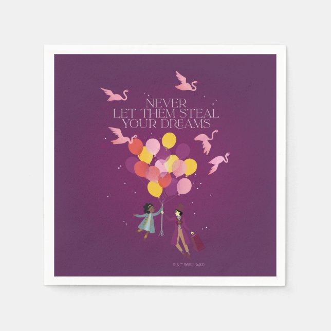 Wonka "Lass ihnen nie deine Träume!" Serviette (Vorderseite)